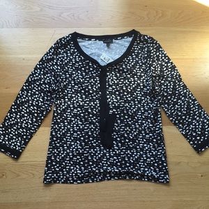 Talbots woman polka dot top. Size M